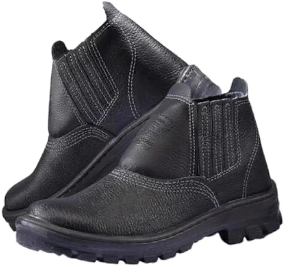 Bota Botina Epi Calçado Unissex Couro Segurança P/trabalho Monodensidade CA (41)