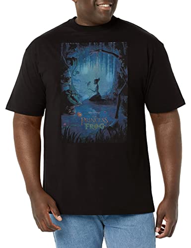 T-Shirt Disney Grenouille Classique Noir Homme Vêtement Grande Taille 4XL