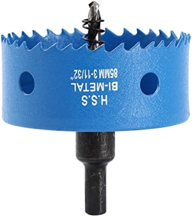 Shangjun M42 Bi-Metal Hole Saw HSS Centring Drill Bit Hole Saw 1-9/16'' (40mm),with a Shank,Cutting Circular Holes, for Hardwood and Thin Metal, Can Easily Drill Wood, Plywood, Thin Metal, Blue