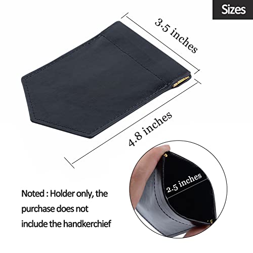 Image of Pocket Square Holder Leather Pocket Square Holder for Men's Suit Handkerchief