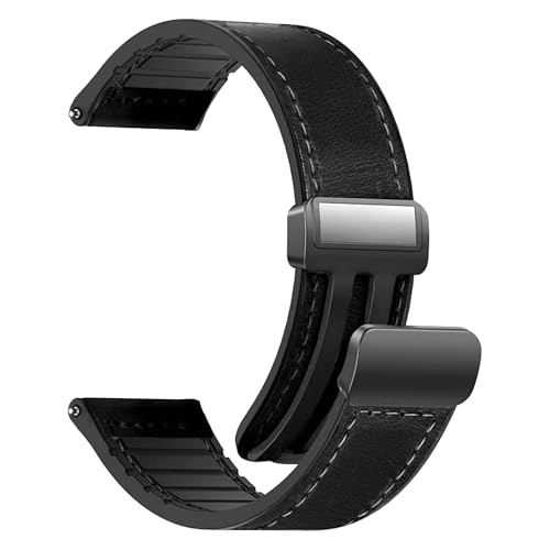 Image of ACM Watch Strap Leather Magnetic Silicone 22mm compatible with Noise Colorfit Pro 6 Max Smartwatch Belt Luxury Band