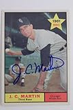 JC Martin Sox Mets Cubs 1961 #124 TOPPS Autograph MLB Card Signed 16C - MLB Autographed Baseball Cards