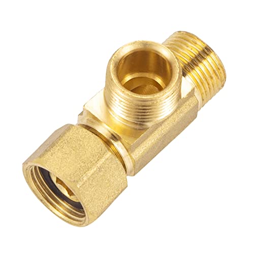 Breezliy Lead-Free Brass Angle Stop Add-A-Tee Valve,3/8-Inch Compression Inlet X 3/8-Inch Compression Outlet X 3/8-Inch Compression Outlet 2 Pack #TOP1