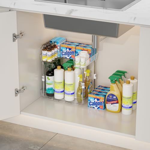 Xicennego organizador rotatorio ajustable de 2 niveles para baño y otros espacios miniatura 1