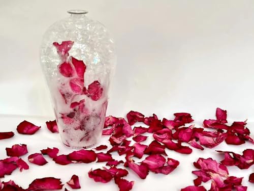 Pétalos secos naturales de rosa roja 100g para decoración miniatura 2