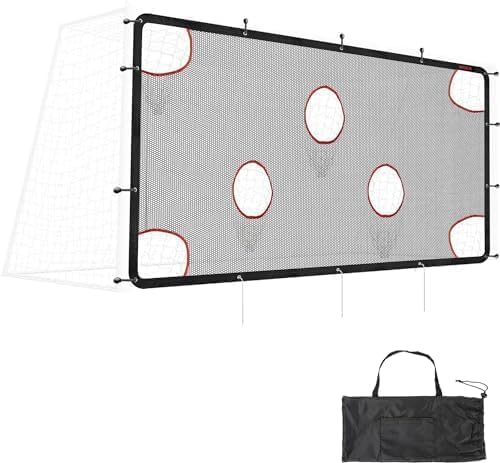 AKOZLIN Soccer Goal Target Net Soccer Shooting Training Aid with 7 Scoring Target Zones Soccer Field Nets Football Practice Training Equipment Accessory (Net Only)