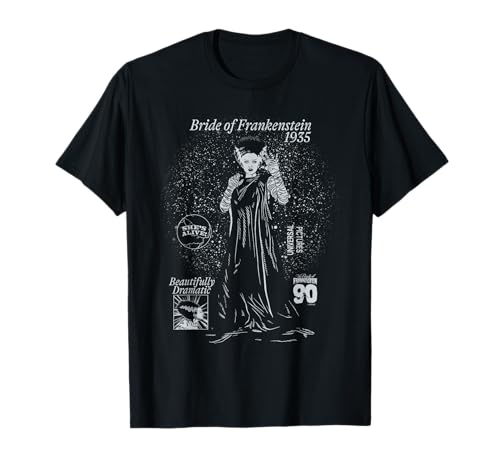 Universal Monsters Bride 90th Anniversary Poster Art T-Shirt