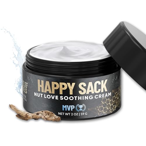 Happy Sack Nut Love - Crema refrescante, antirozaduras y desodorante para hombres, aroma Fresh Balls MVP, 2 onzas