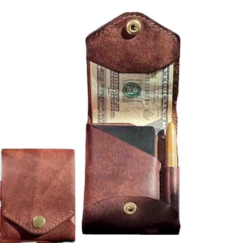 Multifunctional Compact Wallet Portable Slim Handmade Compact Leather Wallet Multifunctional Slim Design