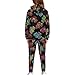 Twousenru Colorful Truck Print Unisex 2 Piece Outfits Hoodie Sweatsuit Sets for 5-12Y Boys Girls Oversized Sweatshirt and Baggy Fall Fashion Sweatpant with Pockets,7-8
