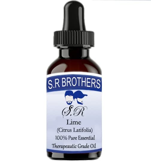 SR Lime (Citrus latifolia) Pure &amp; Natural Therapeutic Grade Essential Oil Plastic with Dropper (10ml)