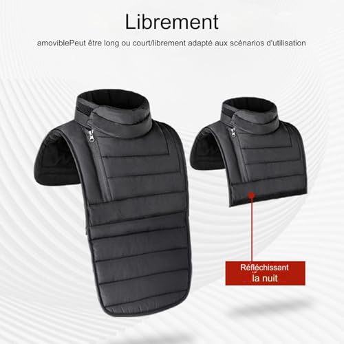 Protection cervicale moto coupe-vent avec écharpe détachable multi-usage - 5