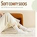 Premillow Fuzzy Socks for Women, Womens Winter Warm & Cozy Fluffy Socks 3 Pairs Ultra Soft Fabric Sleeping Slipper Sock for Women Gifts