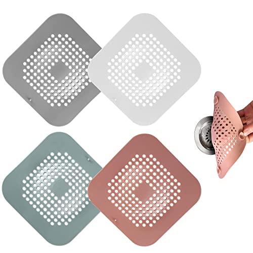 image for Sagreeny 4 Pack Shower Hair Drainer, Drain Hair Catcher, Drain Hair Cl