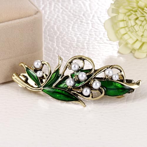 2 Vintage Blatt Haarclip Barrettes Französische Blatthaarklammern Grüne Blattperlen Haare Barrettes Kristallfeder Haare Antiquitäten Metall Schnapp Haarnadel Hochzeit Prom Formelle Haare Accessoires
