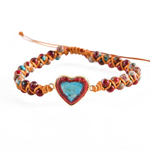 Image of YGLINE Boho Handmade Natural Stone Bead Wrap Wrist Statment Bracelet Jewelry Collection