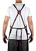 Hudson Durable Goods Professional Grade Chef Apron for Men and Women, 100% Cotton Work Apron for Kitchen, BBQ, and Grill with Large Pockets for Tools, Towel Loop, Crossback Design - One Size, Red #2