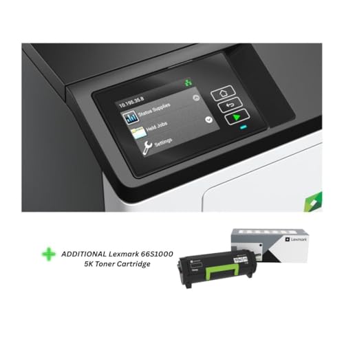 Image of Lexmark MS531dw Monochrome Laser Printer, Duplex (2-Sided Printing), Energy Star, Up to 46 ppm, 2.8 inch, Color Touch Screen(38S0300) Bundle with 66S1000 Black 5K Yield Toner Cartridge