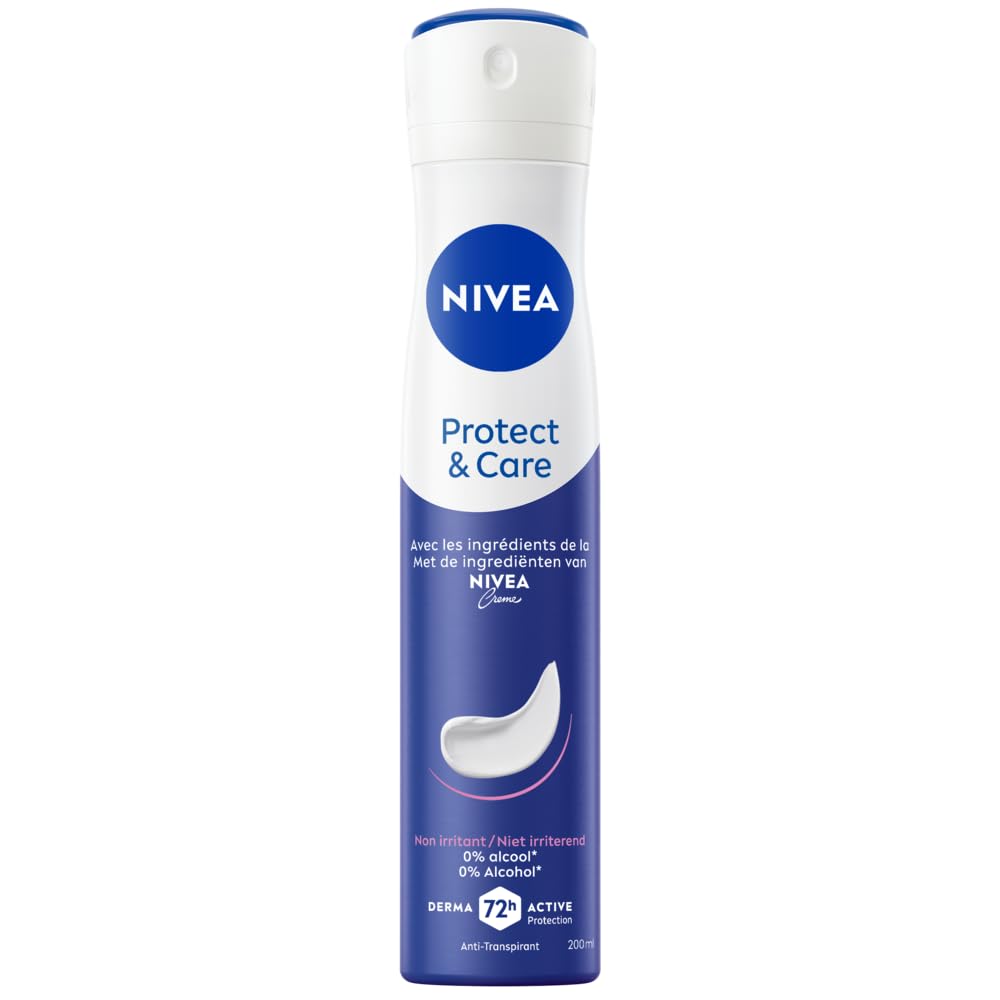 Nivea Déodorant Spray Protect & Care – Déodorant Anti-Transpirant 48H, 200 ml