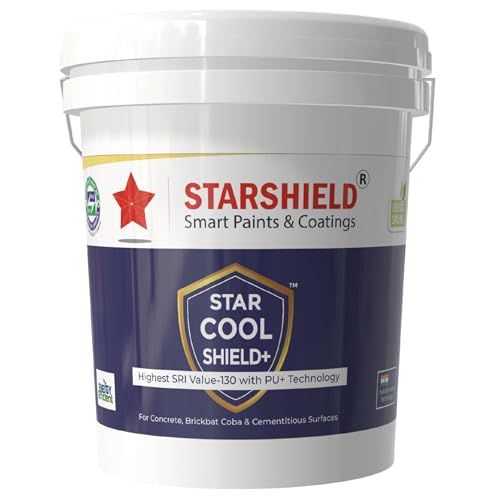 Image of StarShield | Star Cool Shield | Elastomeric Heat Reflective Insulative Cool Roof Paint | SRI 130 ASTM Certified | 3.6 Litres | White