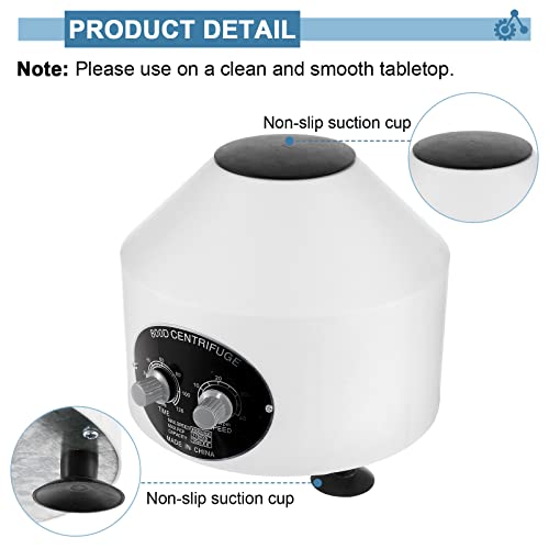 Powlab Electric Centrifuge Machine Desktop Laboratory Benchtop Centrifuges Lab Medical Practice With Timer And Speed Control - Low Speed,4000 Rpm, Capacity 20 Ml X 6-110V #TOP2