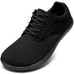 Oltyutc Trainers Mens Barefoot Shoes Gym Shoes for Men Running Tennis Outdoor Indoor Wide Lightweight Sneakers All Black Mens Size 9.5 UK(Label Size:44)