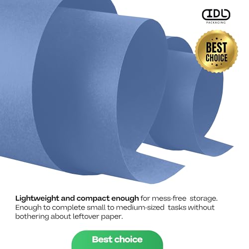 Blue Kraft Paper Roll 36" x 1200" (100 feet) with Cutter - USA-Made Wrapping Paper for Packing, Moving, Shipping & Crafts/Arts - 100% Recyclable Natural Craft Material by IDL Packaging by IDL Packaging - Image 7