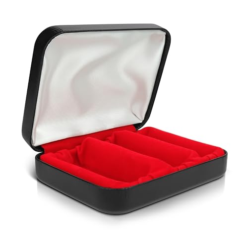 ANDYRED 法人印鑑ケース 印鑑ケース 印箱 法人用 代表理事印用 個人事業主 実印 銀行印 角印用もみ革印鑑ケース (法人印鑑ケース3本セット)