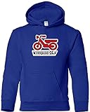 Camisetas EGB Sudadera Vespino Adulto/Niño ochenteras 80´s Retro (M, Azulón)