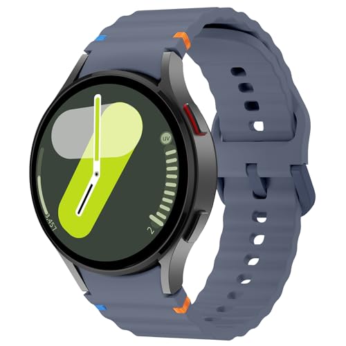 Image of Tobfit Silicone Bands for Samsung Galaxy Watch 7 Strap 40mm 44mm Women Men, 20mm Adjustable Sports Replacement Strap for Galaxy Watch 7 /FE /6 /6 Classic /5 /5 Pro /4 /4 Classic