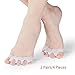 5 Hole Toe Stretcher and Toe Separators RayCue Soft Silicone Toe Spreaders for Bunion Pain Relief and Stretching (Two Pairs )