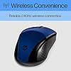 HP X3000 G3 Wireless Mouse - Blue, 15-Month Battery, Side Grips for Control, Travel-Friendly, Blue LED, Powerful 1600 DPI Optical Sensor, Compatible with Wins PC/Laptop, Mac, Chromebook (683N8AA#ABL)