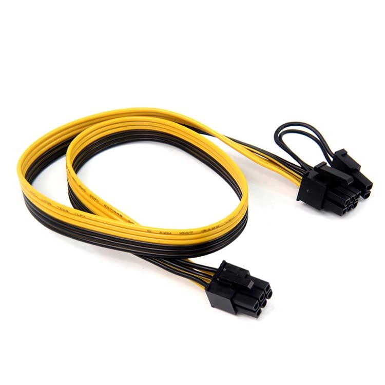 Câble 6+2pin 80cm RANY pour alimenter un GPU sans perte d'énergie avec cuivre 18AWG - 2