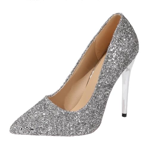 Chaussures de mariage confortables en cuir verni avec talons hauts Stiletto