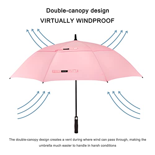 Image of G4Free 47 /54 /62 /68 Inch Automatic Open Golf Umbrella Oversize Extra Large Double Canopy Vented Windproof Waterproof Stick Umbrellas