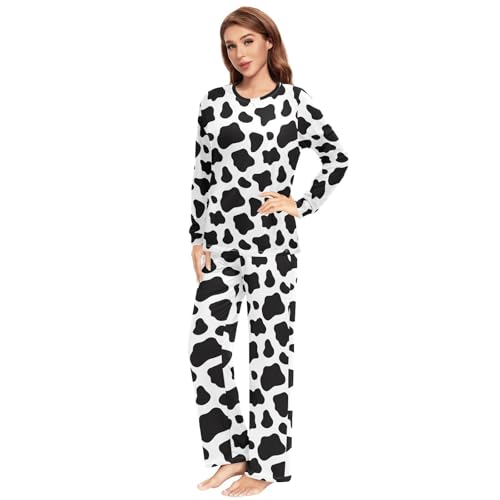 Couples Matching Outfits Soft Pullover Pjs Set for Men Women Long Sleeve Sleepwear3