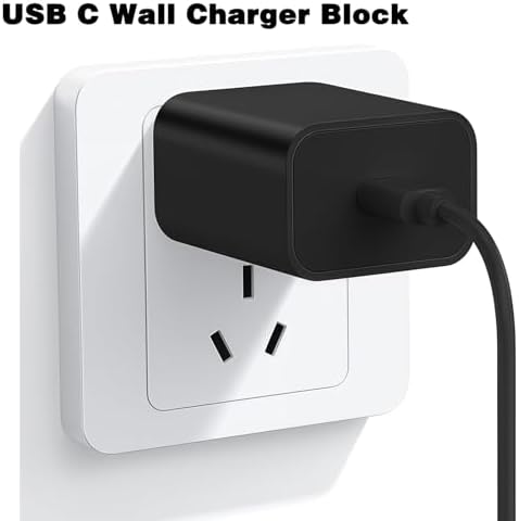 USBC Charger Block 20W USB C Plug Brick Type C Charging Block C Port Cube for Beats Solo 3/4/Buds/Studio Pro/Buds +/Flex/Pill +/Powerbeats Fit Pro/Pro 2 Earbuds Headphones USB-C Power Brick Wall Plug