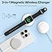 Mag-Safe Ladegerät iPhone, Magnet Wireless Charger Induktive Ladestation für iPhone 17 16 15 14 13 12 Series, iPhone Induktive Kabelloses Ladepad Ladestation für Air-Pods 4 3 2 Pro Apple Watch