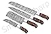 Custom Handmade Damascus Chef Knives Set/Kitchen Knives 4 Pieces Set SS-17123, 17124 (Brown Maculata Wood)