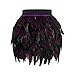 Yying Cisne Negro Falda de Plumas Mini Longitud Totalmente Doble Capa Tela...