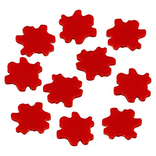 LITKO Blood Splatter Tokens | Wound Counter | Casualty Marker | Pool of Blood | Spill | Condition Tracker for RPG & Wargames | Health & Damage Tokens | 10 Pack (Red)