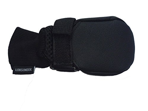 Lonsuneer Paw Protector Dog Boots Set Of 4 Breathable And Protect Paws Soft Nonslip Soles Black Color Size Small #TOP3