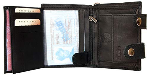 Biker's RFID Wallet Kabana with 18 Inch (45 cm) Long Metal Chain to Hang Whole made of a Leather, Black, One Size, (7003-100b166b)4