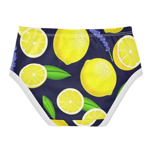Yellow Lemons Little Girl Panties Toddler Girls Underwear Cotton Artistic Kids Undies Briefs 2t2