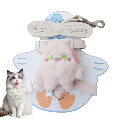 バックパック付き犬用ハーネス、調節可能な犬用ハーネス | リードロープ牽引ロープセキュリティストラップ | ペットハーネス調節可能、犬用ベストハーネス、ぬいぐるみ付き犬用散歩ロープ、小型中型犬用ペット用品