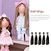 EXCEART Doll DIY Wig Straight Hair 5 Pcs Doll Straight Hair Wig Synthetic