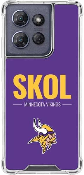 Skinit Clear Phone Case Compatible with Moto G Stylus 5G (2025) - Officially Licensed NFL Minnesota Vikings Purple Performance Series Design