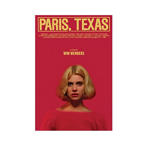 EDSC Affiche classique du film Paris, Texas sur toile, décoration de chambre à coucher, paysage sportif, bureau, chambre, cadeau, sans cadre : 60 x 90 cm
