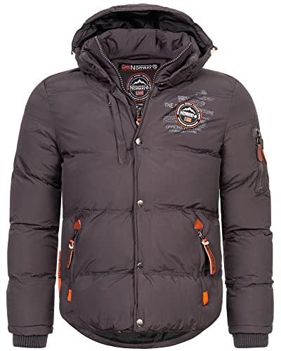 Geographical Norway doudoune homme gris L veste hiver chaude manteau doudoune rembourrée