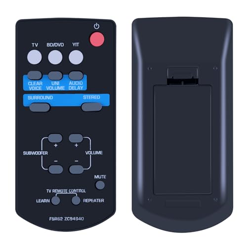 GOUYESHO Mando a Distancia de Repuesto FSR62 ZC94940 para Barra de Sonido Yamaha YAS-201 YAS-201B1 YAS-CU201 YAS201 YAS201B1 YASCU201 FSR62-ZC94940 para Mando a Distancia Yamaha
